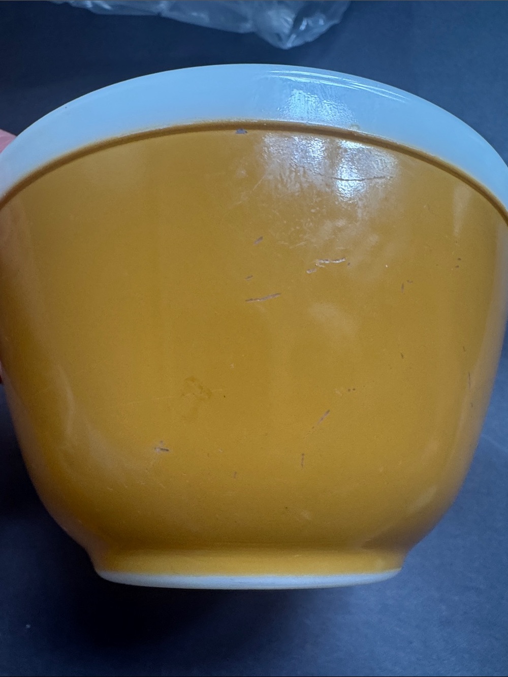 Pyrex Mixing Bowl Mustard Color Bowl 1  1/2 pt 401